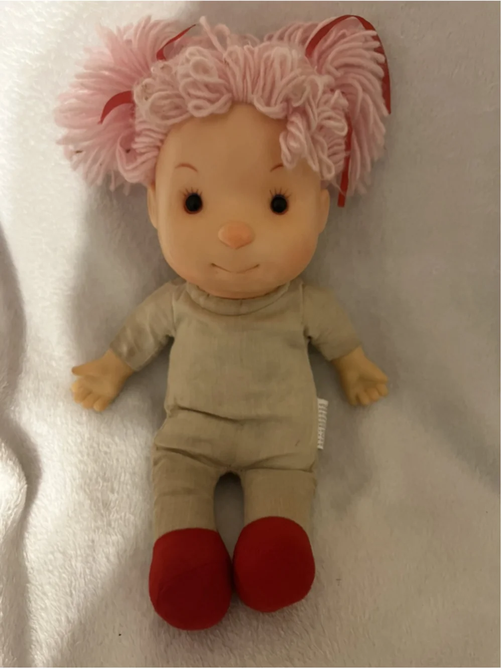 Vintage 1980s Komfy Kid Ice Cream Girl Doll Pink Yarn Hair NO OUTFIT SEE